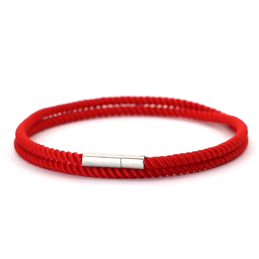 AliExpress Noter Good Luck Red Thread Bracelet For Men 3mm Thin Rope Double Layer Wish Braslet Beach Surfing Cycling