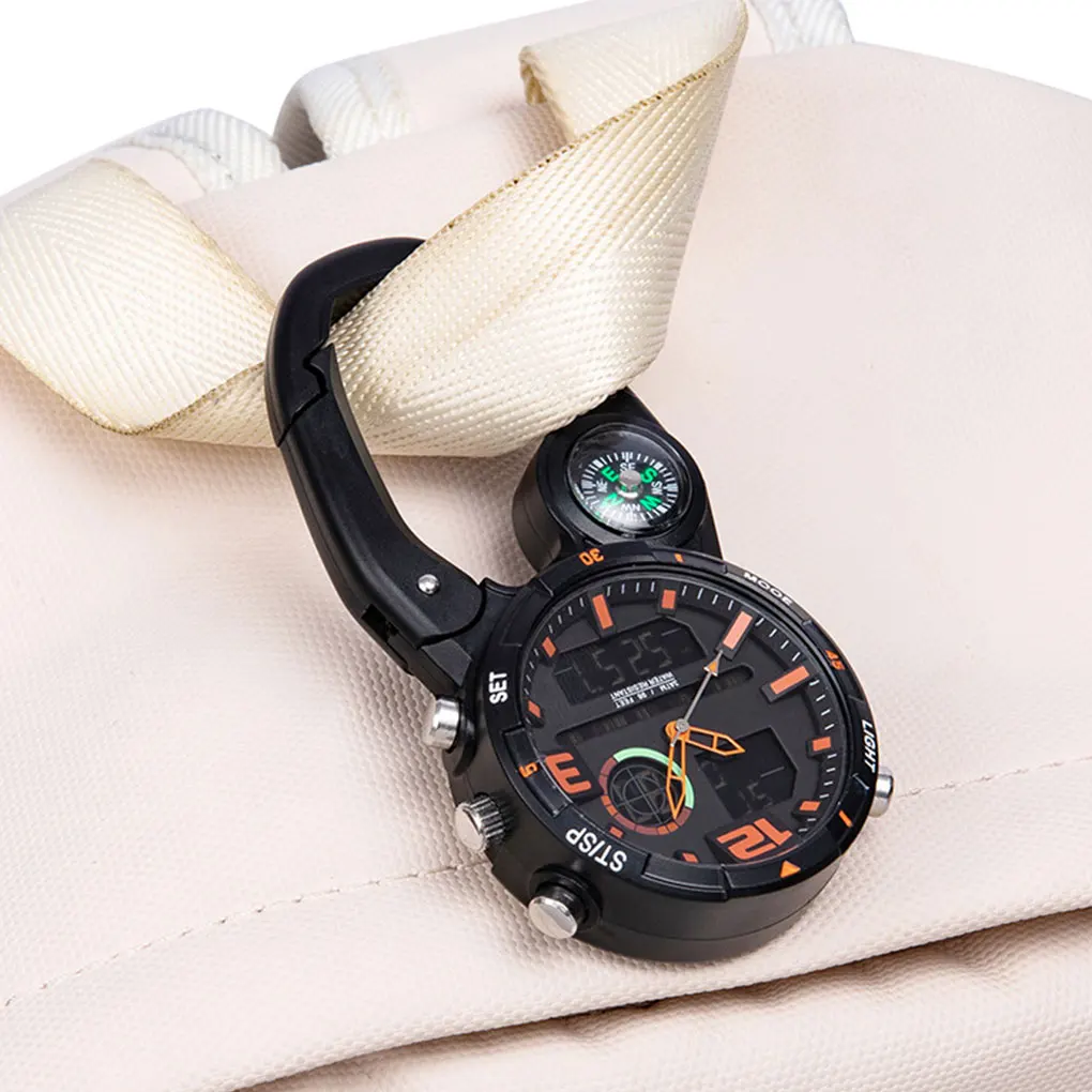 ABS Pocket Watch With Built-In Compass For Mountaineering Mountaineering Wall Watch Outdoor Watch
