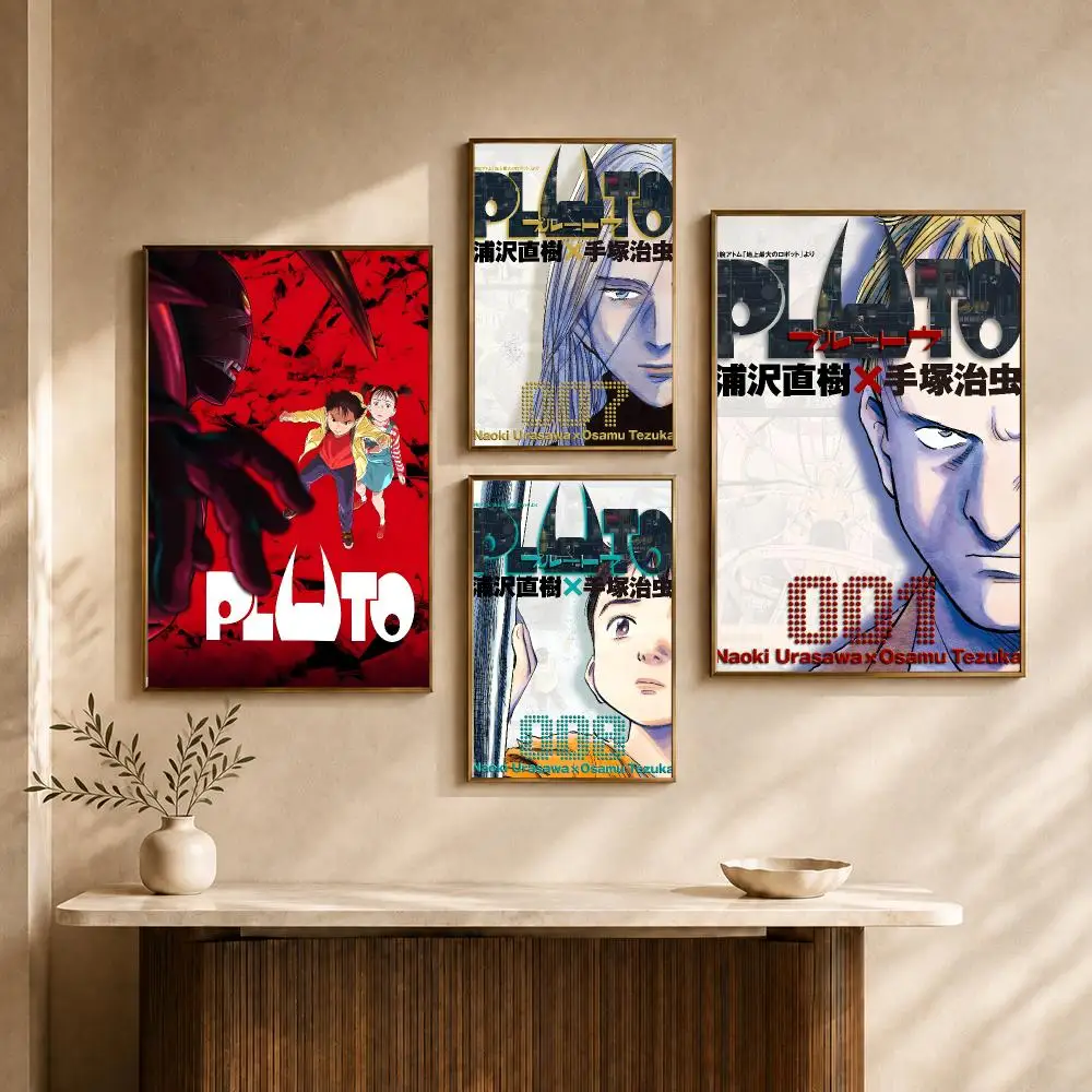 Anime Pluto Astro Boy Sci Fi Mystery Robot Manga Poster HD Wall Decor Apartment Dorm Office Cafe Bedroom Home Gift