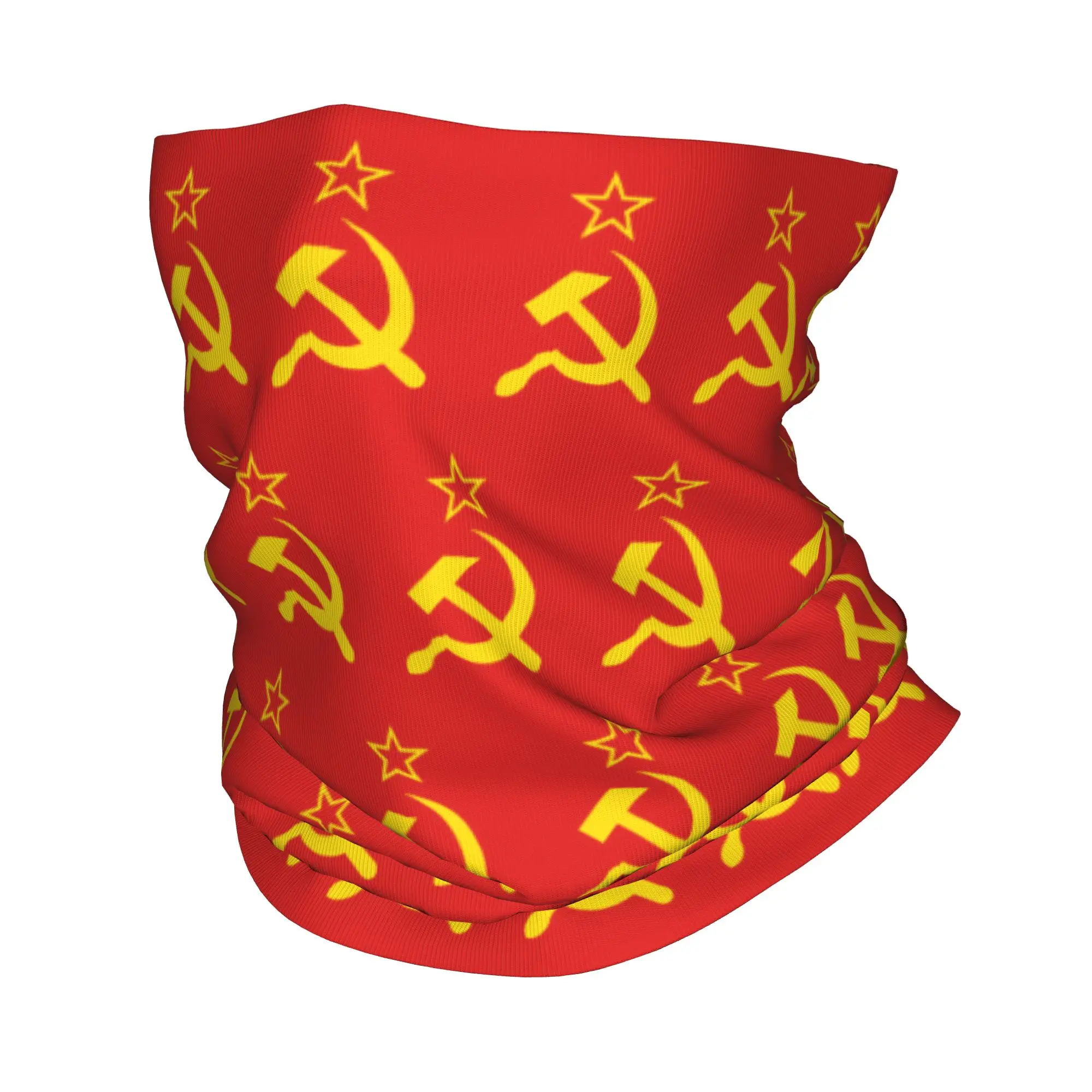 USSR Soviet Union Russian CCCP Bandana Neck Cover Balaclavas Magic Scarf Print Hammer Sickle Headwear Warm Cycling Unisex Adult
