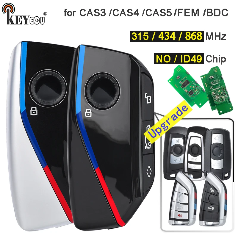 

KEYECU 315/434/868MHz FEM BDC CAS4 CAS5 System Transplant Chip Modify Keyless-Go Remote Key Fob for BMW F Chassis 3 5 7 Series