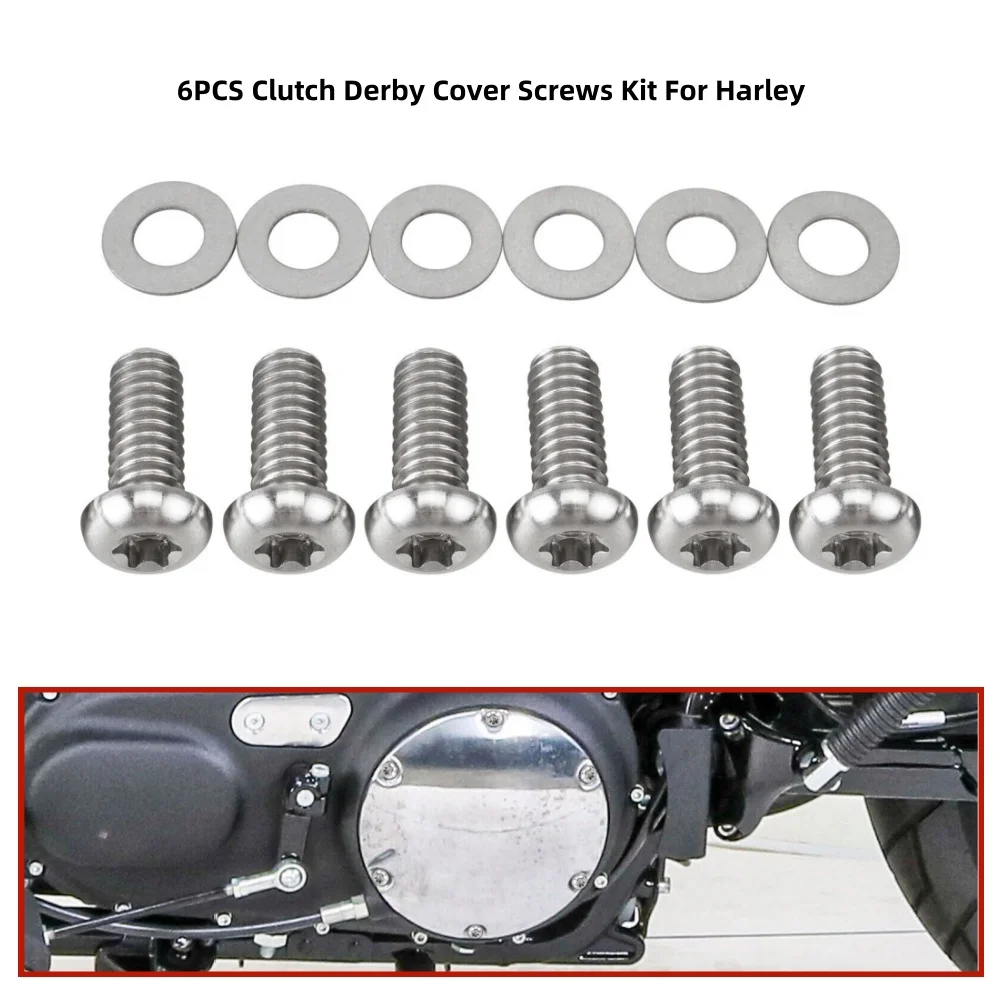 

Stainless Steel Derby Cover Bolts Screws with Washers Motorcycle Replacement Fasteners For Harley Touring Dyna Softail Sportster