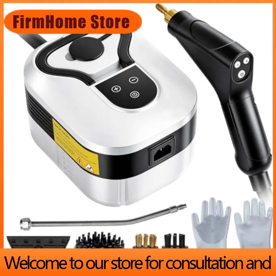 FirmHome Store2500W Steam Cleaner For Home Car 15s Heat-Up Handheld Steamer With 1.2L Tank 6-Level Steam Control 14-Piece Access