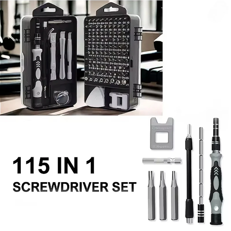 

Computer Repair Kit 115 in 1 Magnetic Laptop Screwdriver Kit Precision Screwdriver Set Small Impact Screw Driver Set with Case
