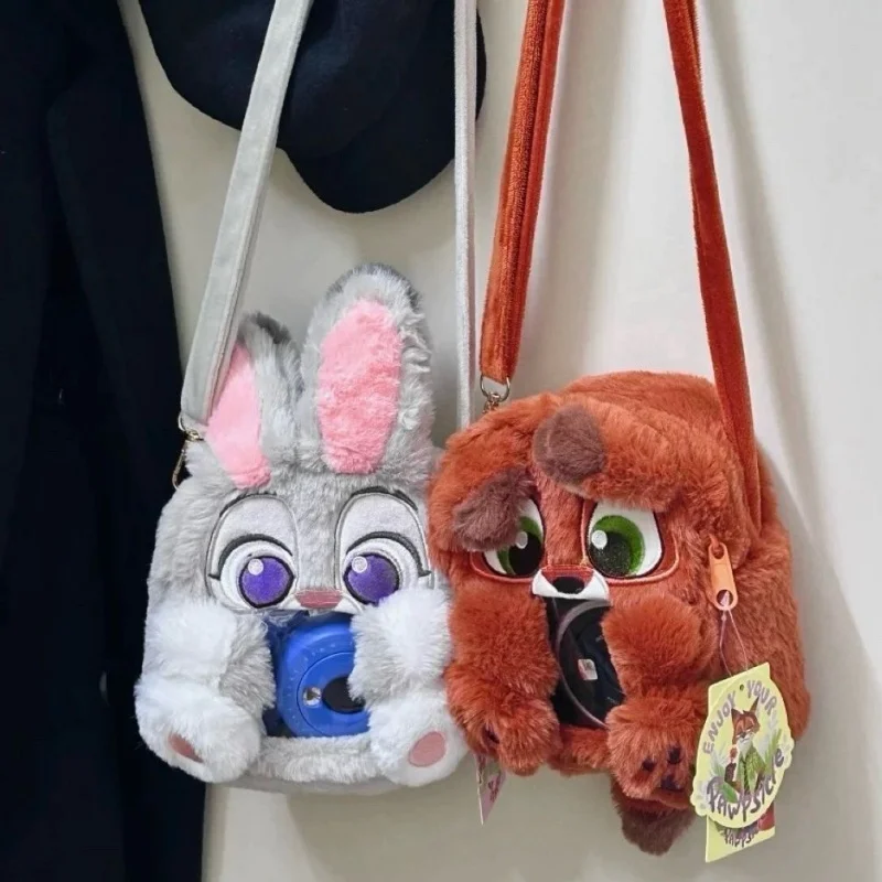 

Плюшевая сумка-кроссбоди в виде фотоаппарата из мультфильма «Зоотопия» (Ник Вайлд, Джуди Хоппс), портативная, на молнии, для фотосъемки, подарок для девушки или пары