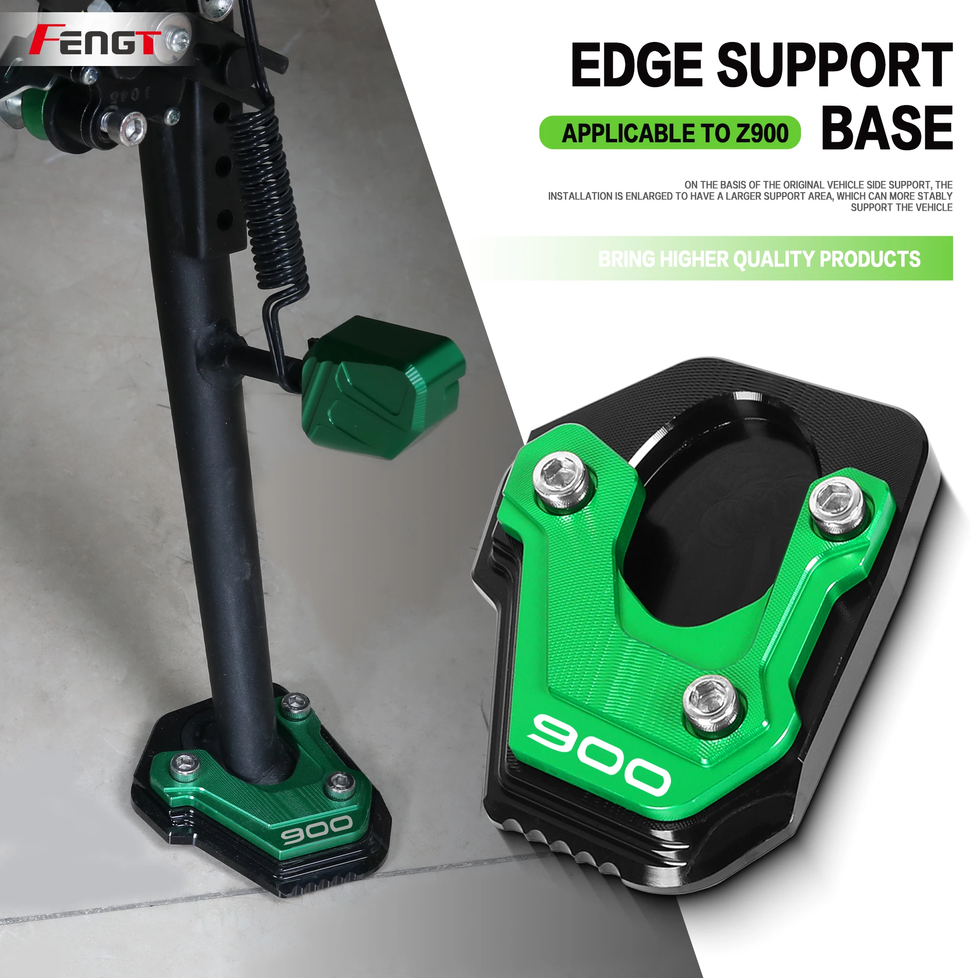 For Kawasaki Z900 Z900 RS SE Z900RS 2017-2026 CNC Motorcycle Enlarged Plate Foot Side Stand Foot Pedal Footrest Kickstand