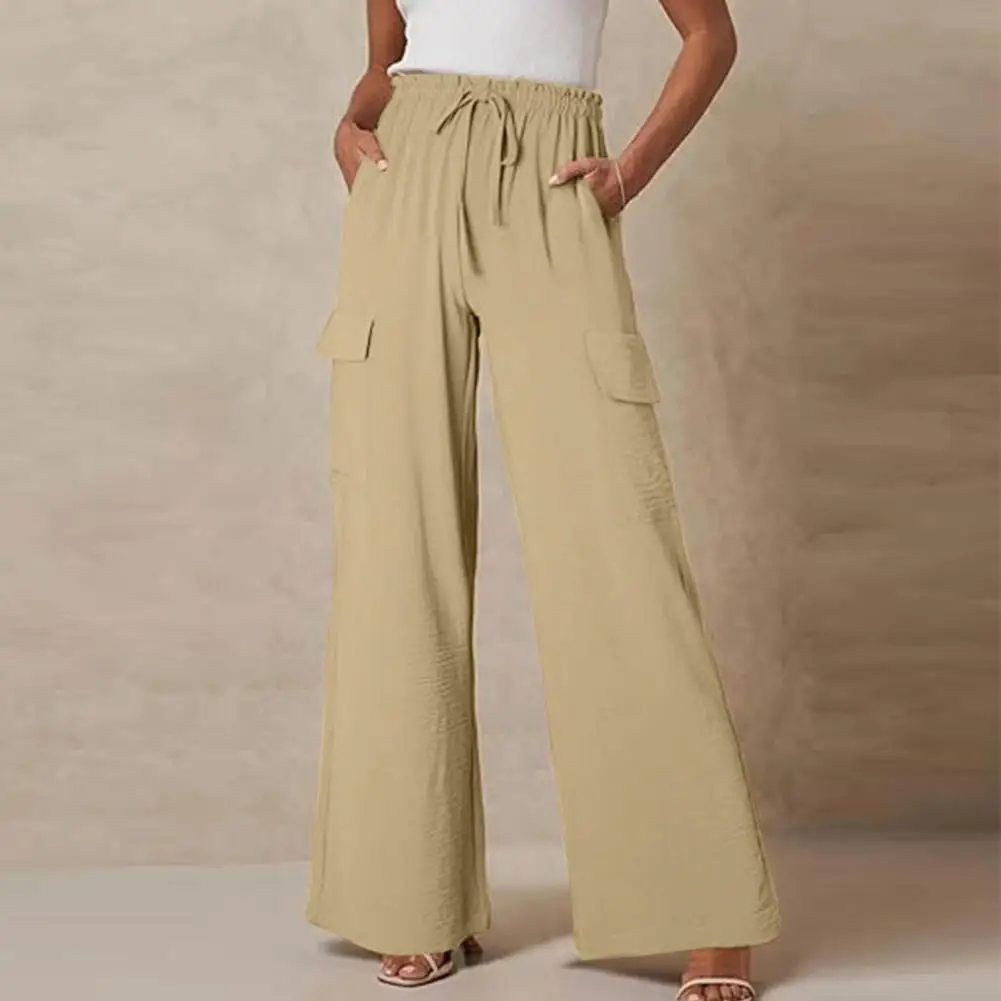 CommConsulfjmn-Pantalon Cargo pour Femme, Taille Réglable, Poches Multiples, Confortable, Polyvalent, Diverses Tenues