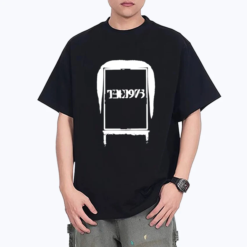 

2025 Hot sale Rock The 1975 Band Printed T-shirts for girls Cotton Men Women short sleeve Summer t-shirts Oversized Unisex tops