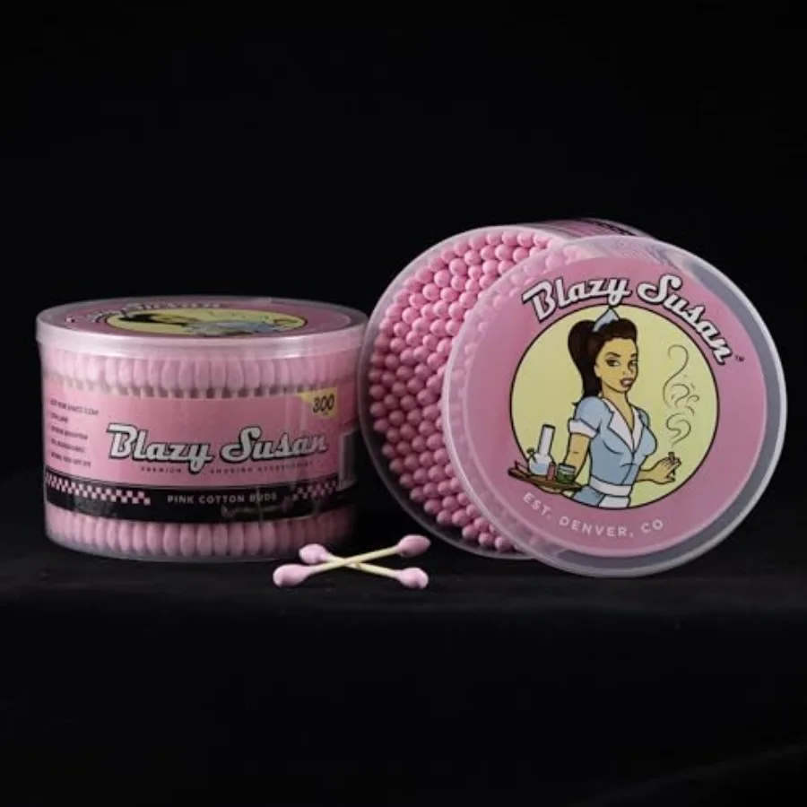 블레이지 핑크 면봉 2개입, 두꺼운 면봉, 잔여물 및 후미 없음, 600개입