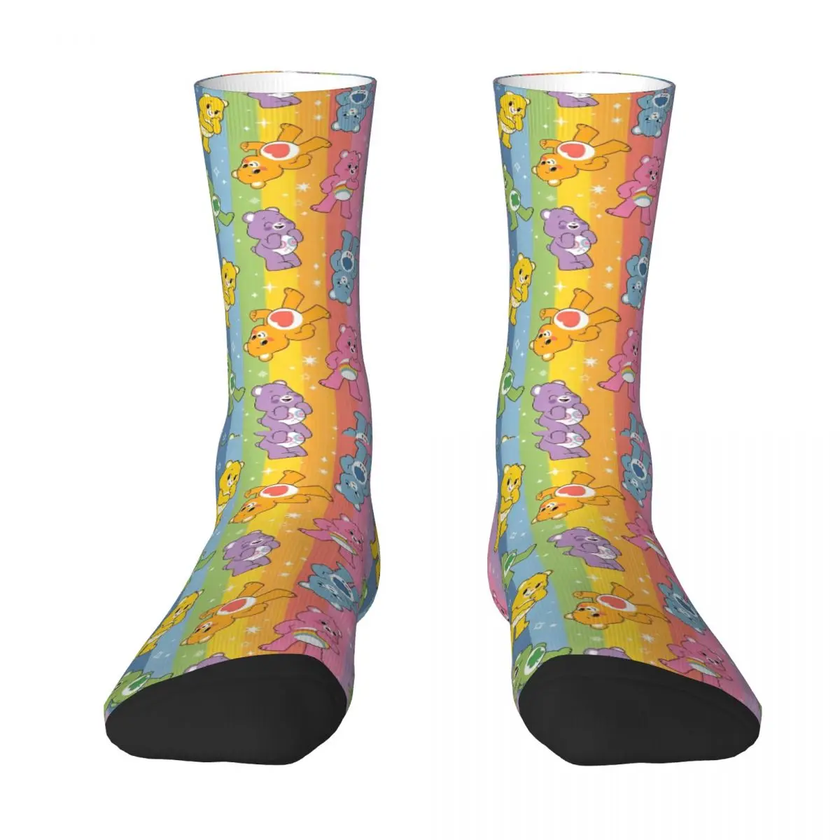 Men's Socks Harajuku Care Bears Stripe Group Bear Poster Sock High Quality Women's Socks Spring Summer Autumn Winter