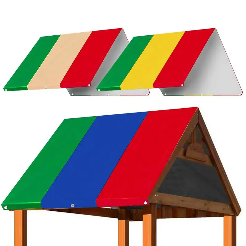 

Multi-color backyard playground canopy replacement swing shade tarpaulin Outdoor Waterproof Kids Playground Roof Canopy Cover