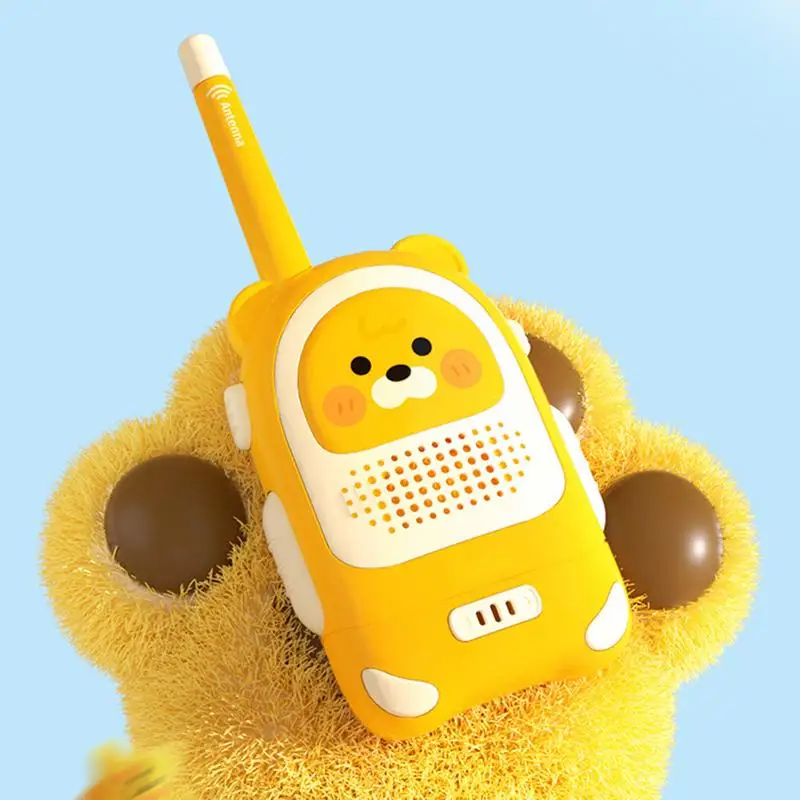 Rechargeable Walkie Talkies For Kids 2pcs Cartoon Design Rechargeable Cartoon Walkie Talkies Attractive Decorative Intercom Long