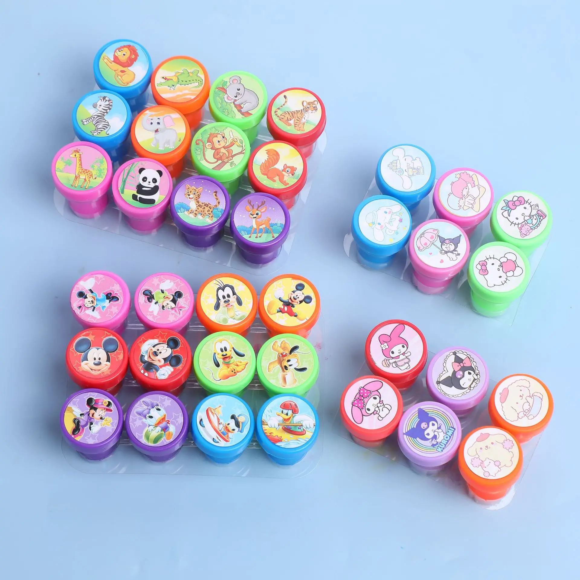 12/24/36Pcs Mickey Minnie Mouse Stamps Party Favors Toys Goodie Bag Pinata Fillers Kids Birthday Gifts Classroom Rewards Prizes