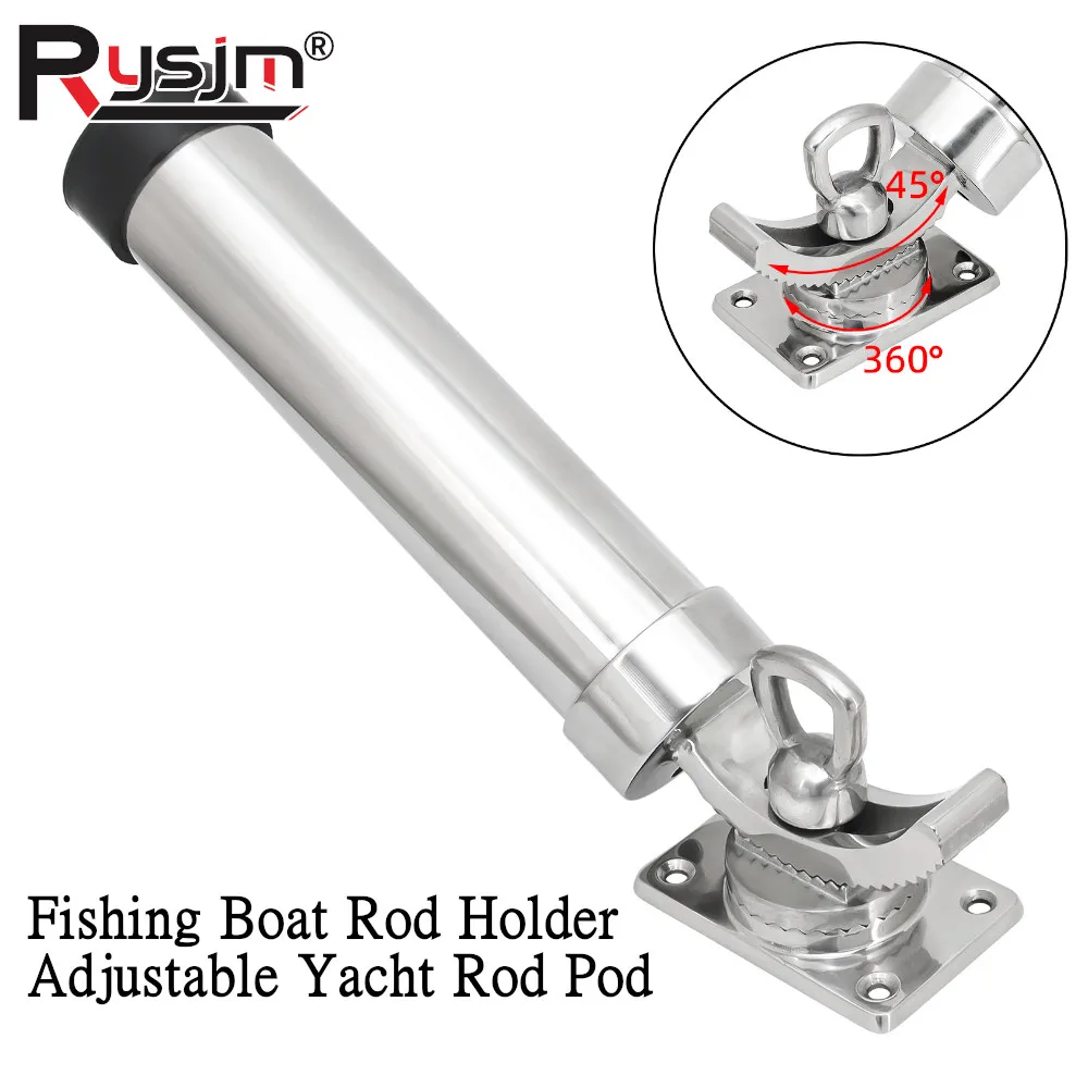 316 Stainless Steel Fishing Boat Rod Holder Adjustable Rod Deck Mounted Rod Holder for Deck Yacht Marine Universal Boat Gear