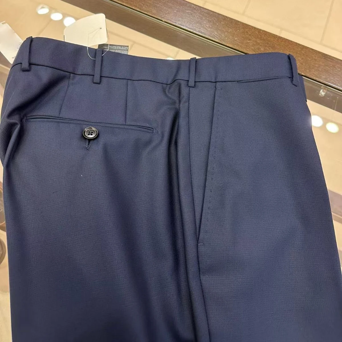 Luxury Woolen Casual Men's Busin Pants Tailored Fit Italian Spun Wool Straight Leg Faionable Urban Sle Autumn Wear