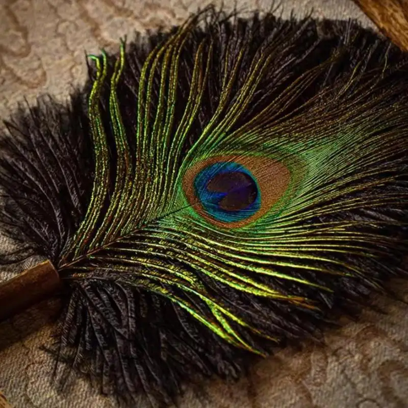 Handheld Peacock Design Feather Duster with Anti-static Handle for Everyday Cleaning view 5