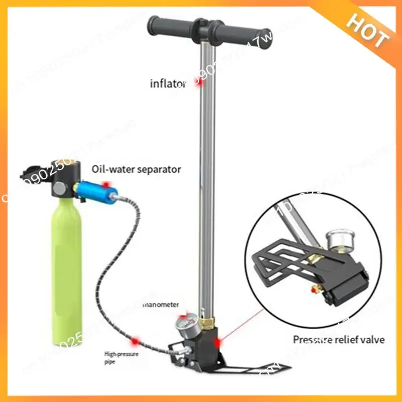 

X08A Diving Mini Manual Air Pump Underwater Rebreather High Pressure Air Pump Outdoor Diving Inflatable Equipment