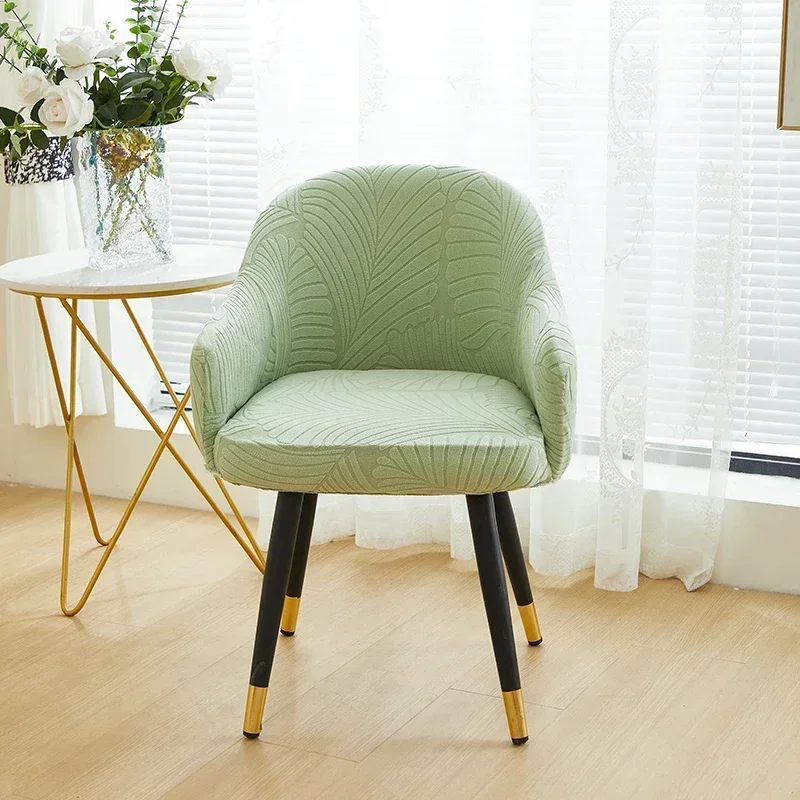 

1PC Leaf Jacquard Slipcovers for Chairs with Arms High Arm Dinning Chair Cover Elastic Chairs Protector Living Room Home