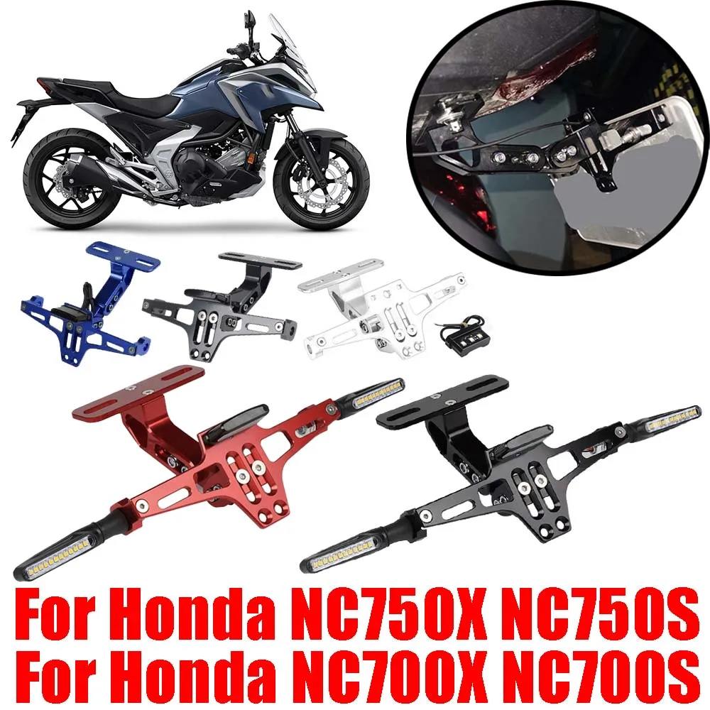Per Honda NC750X NC750S NC700X NC700S NC700 NC750 Numero di moto Targa Staffa di supporto Indicatori di direzione Indicatore luminoso