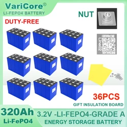 36x Grade A 3.2V 320Ah Lifepo4 Rechargeable Battery Lithium Iron Phosphate Travel Solar Campers Cell 12v 24v batteries Tax Free