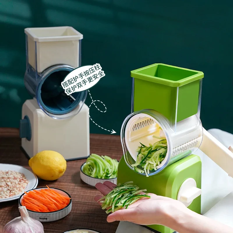 

Manual Vegetable Cutter Slicer Tiling Table Drum Grater Home Housewives Food Processor Shredder Cuts Vegetables Fruit Grater