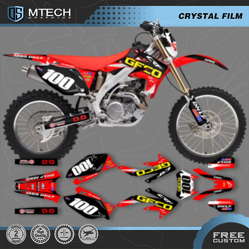 

DSMTECH мотоциклетные графические фоновые наклейки, наборы наклеек для HONDA CRF450X 2005 2006 2007 CRF 450X 2008-18 020