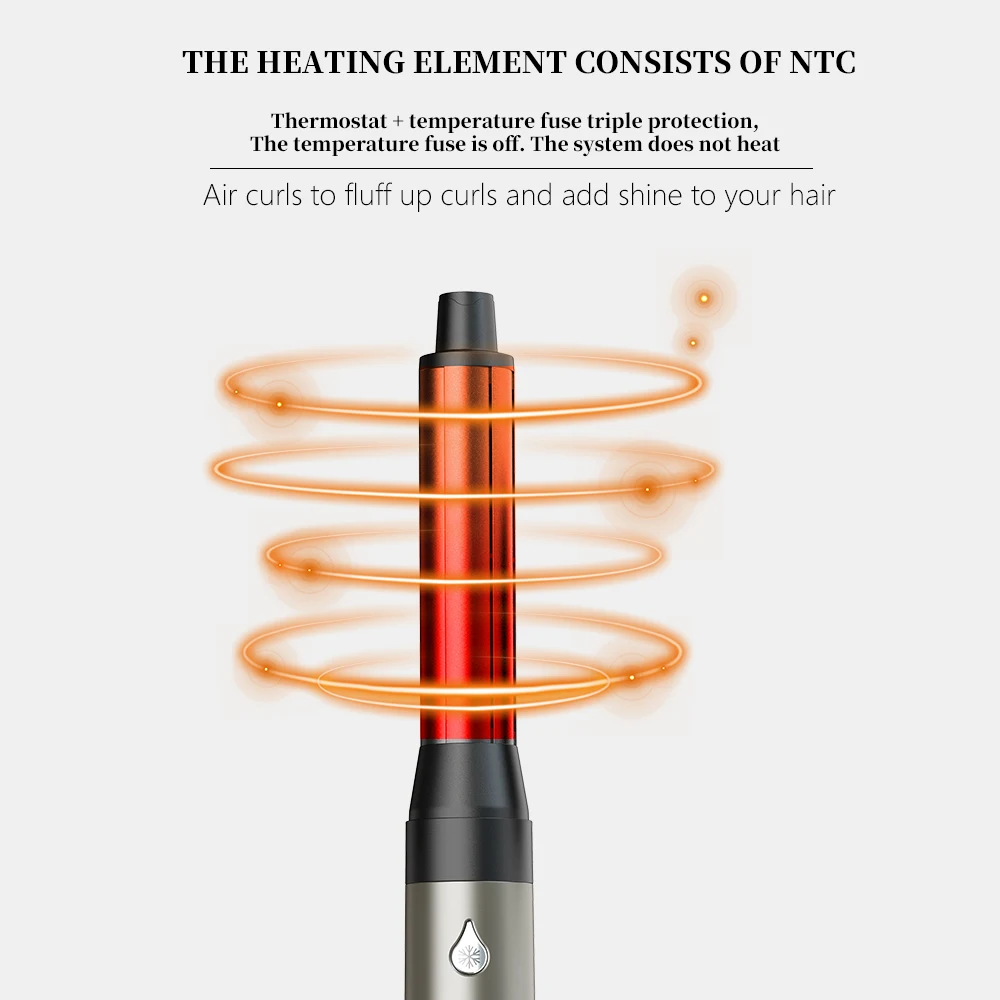 SMET 1300W 6-in-1 One Step Blow Dryer Comb Styler New Design Electric Hair Dryer Brush Volumizer Multi Styler Hair Styling Tool