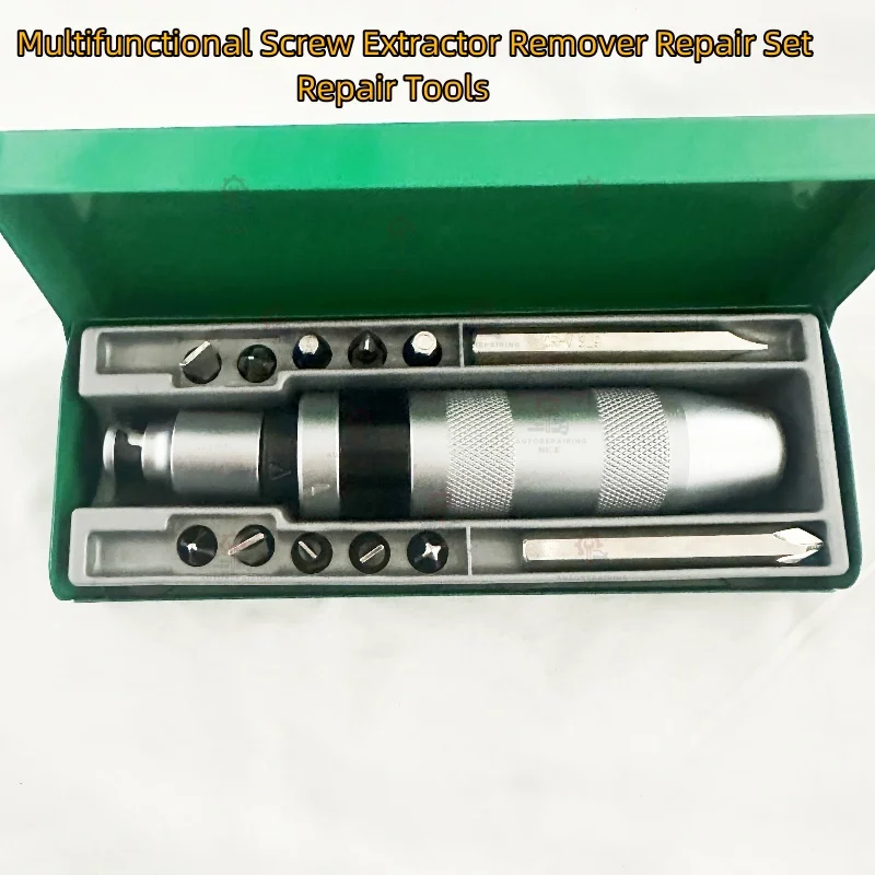 

Экстрактор винтов с высоким крутящим моментом, твердость, коррозионностойкая ударная отвертка, ударопрочный водонепроницаемый набор инструментов для ремонта