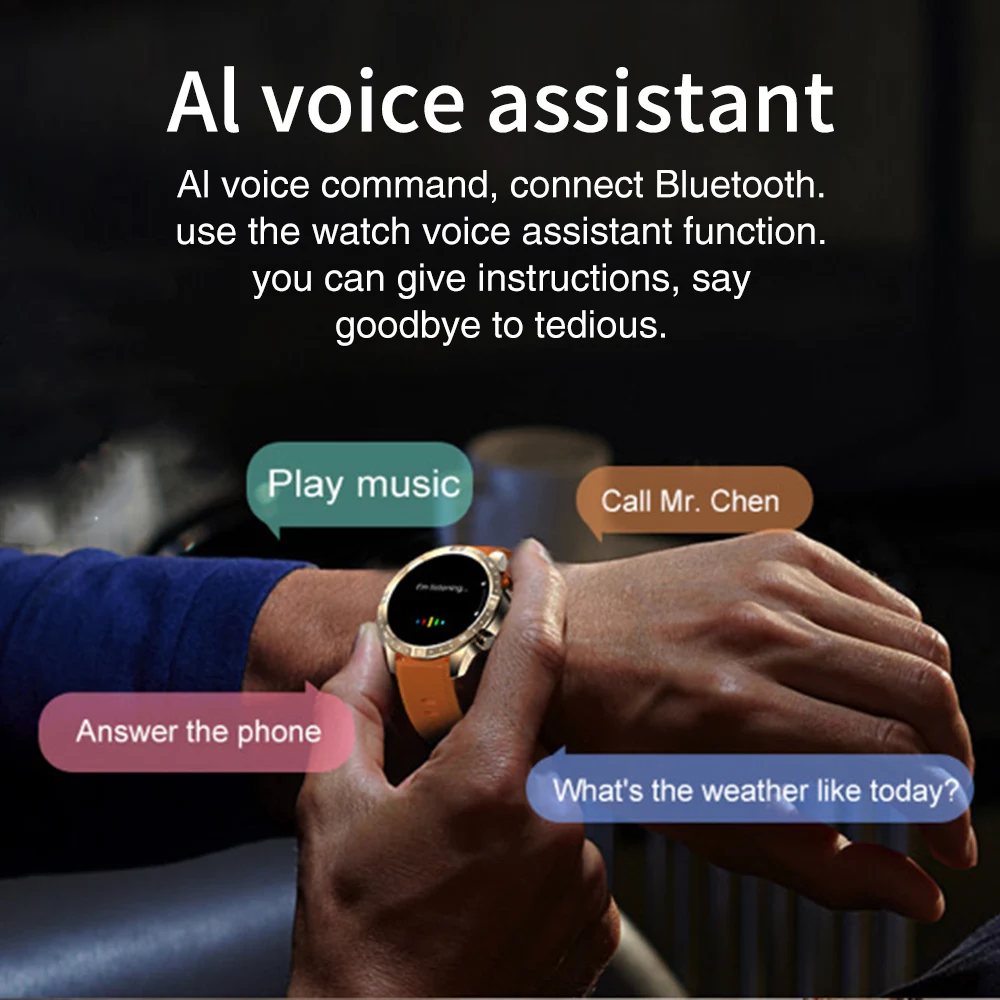 สมาร์ทกลางแจ้งนาฬิกาผู้หญิงผู้ชายโหมดกีฬา 400 mAh Health Monitor ฟันสีฟ้า Call Smartwatch กันน้ํา 360*360 AMLOED HD หน้าจอ