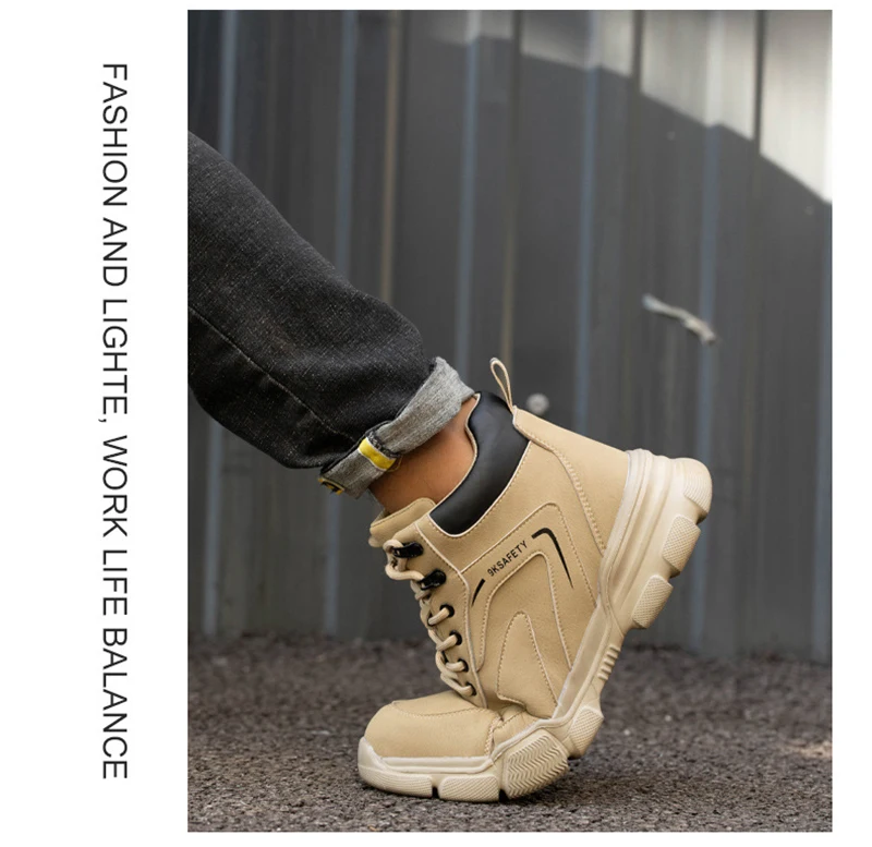 Männer Stahl Kappe Sicherheit Arbeit Stiefel Unzerstörbare Bau Sicherheit Stiefel Pannensichere Männliche Arbeit Schuhe Schutz Schuhe – Detail 12