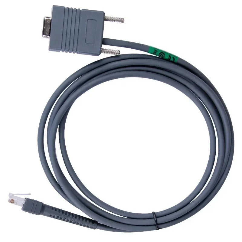 1pcs RS232 9 Needle Serial Data Cable CBA-R01-S07ZAR Green Label for Zebra Symbol Barcode Scanner