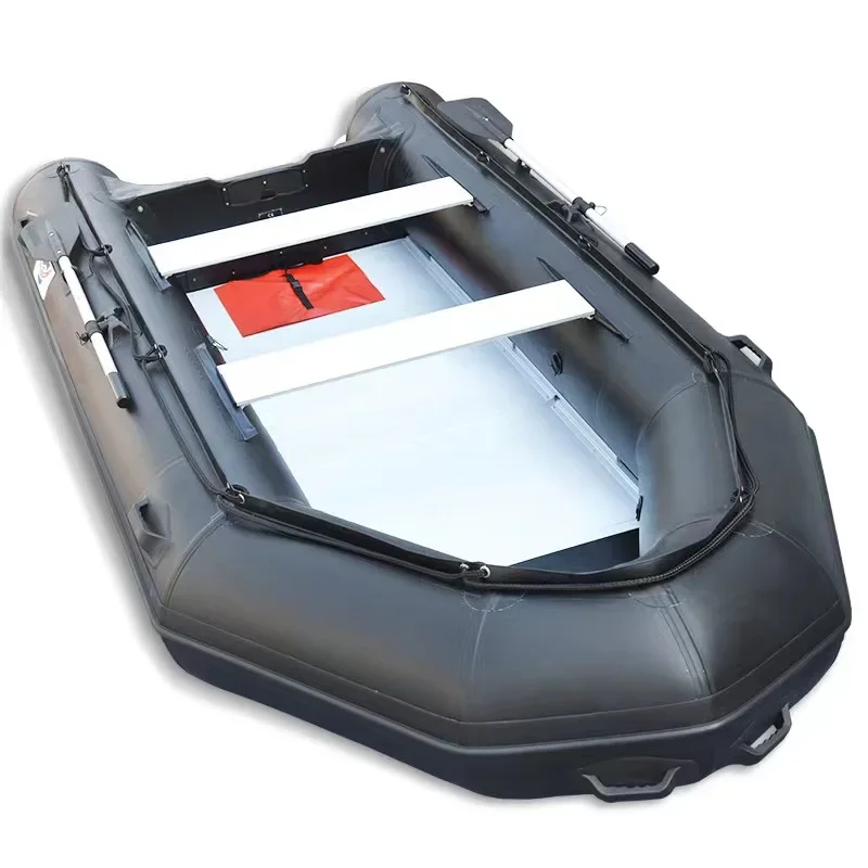 Thickened assault Boat with Aluminum Alloy Bottom, Inflatable V-bottom, Wave breaking Speed, Rubber Boat, Fishing Boat, 1.2mm