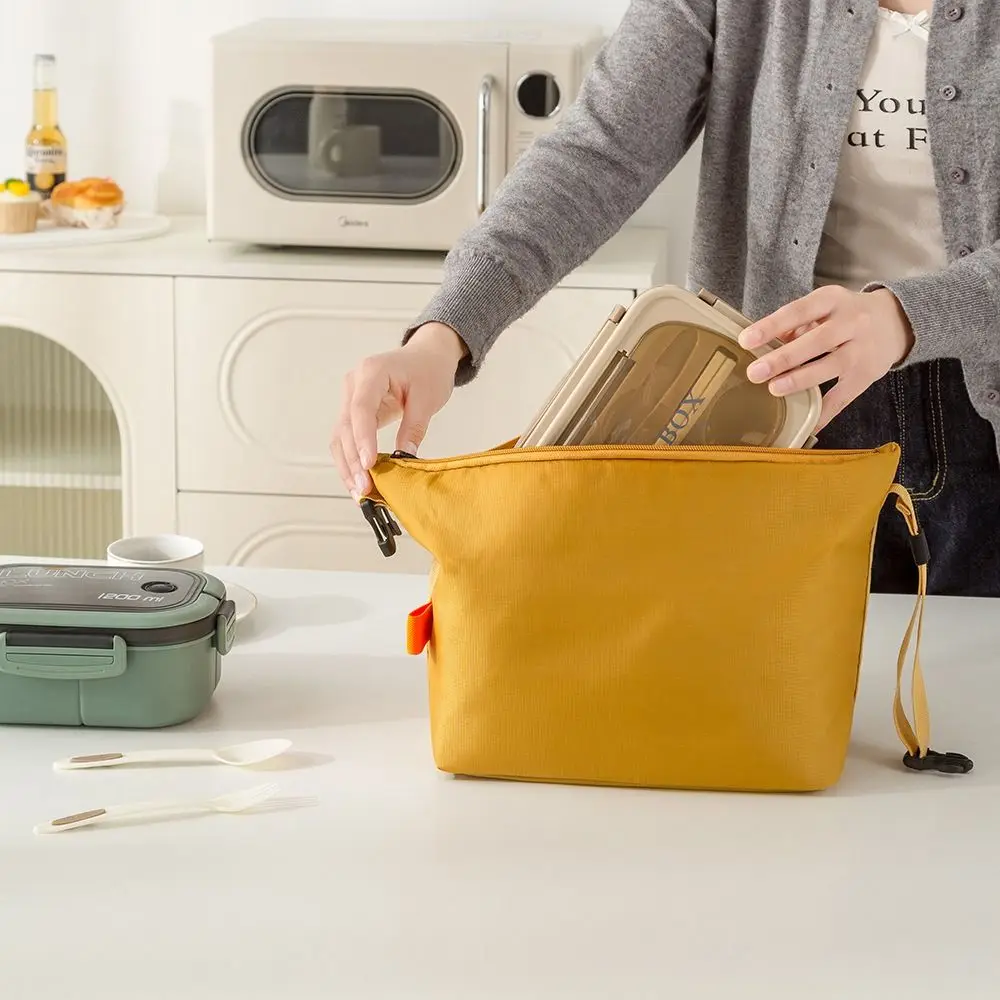 

Simple Foldable Insulated Bag Office Worker Waterproof Lunch Bag Large Capacity Student Lunch Handbag Picnic