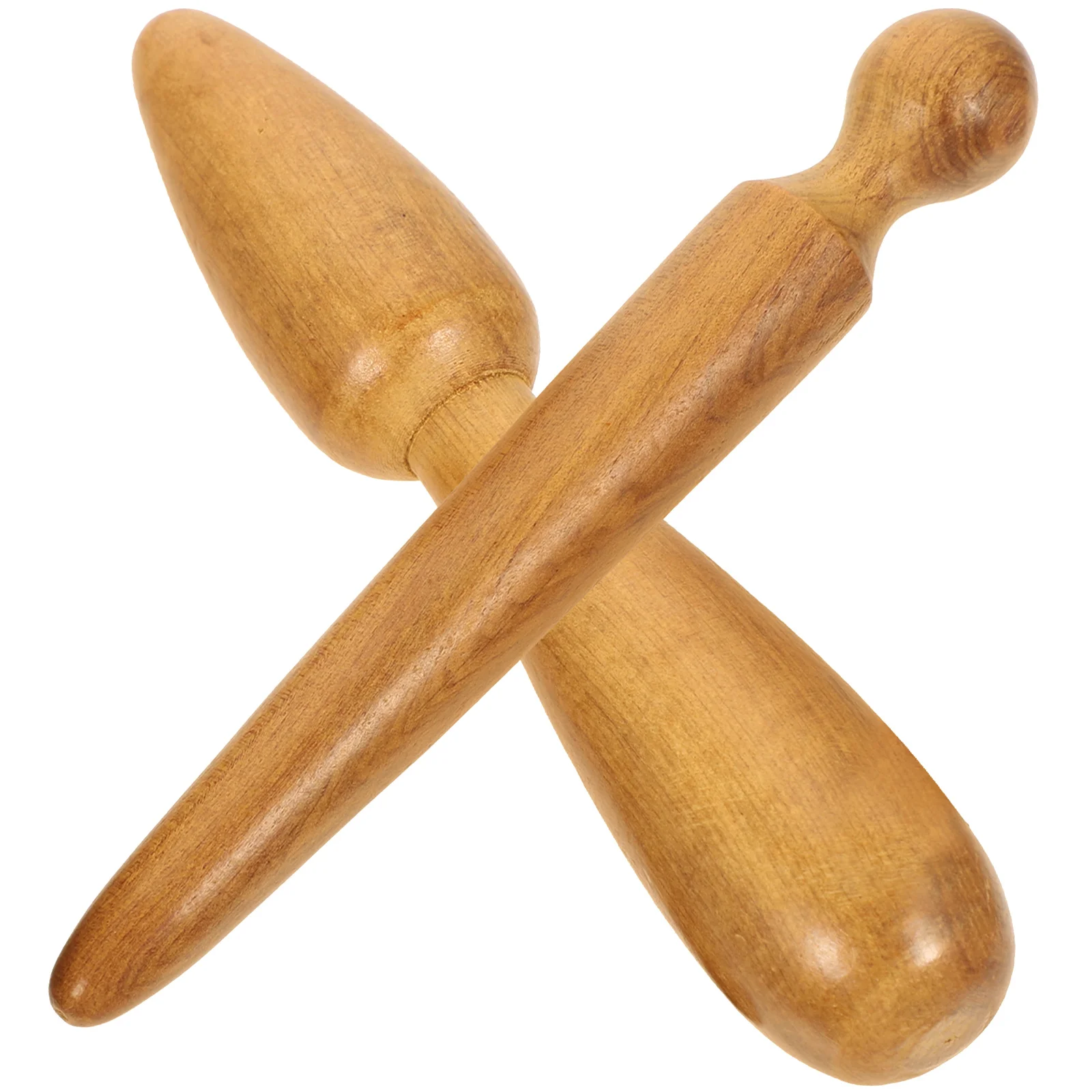 

2 Pcs Wooden Massage Tools Smooth Retro Shape Foot Body Roller Pain Relief Stress Tension Natural Wood Material Safe Harmless