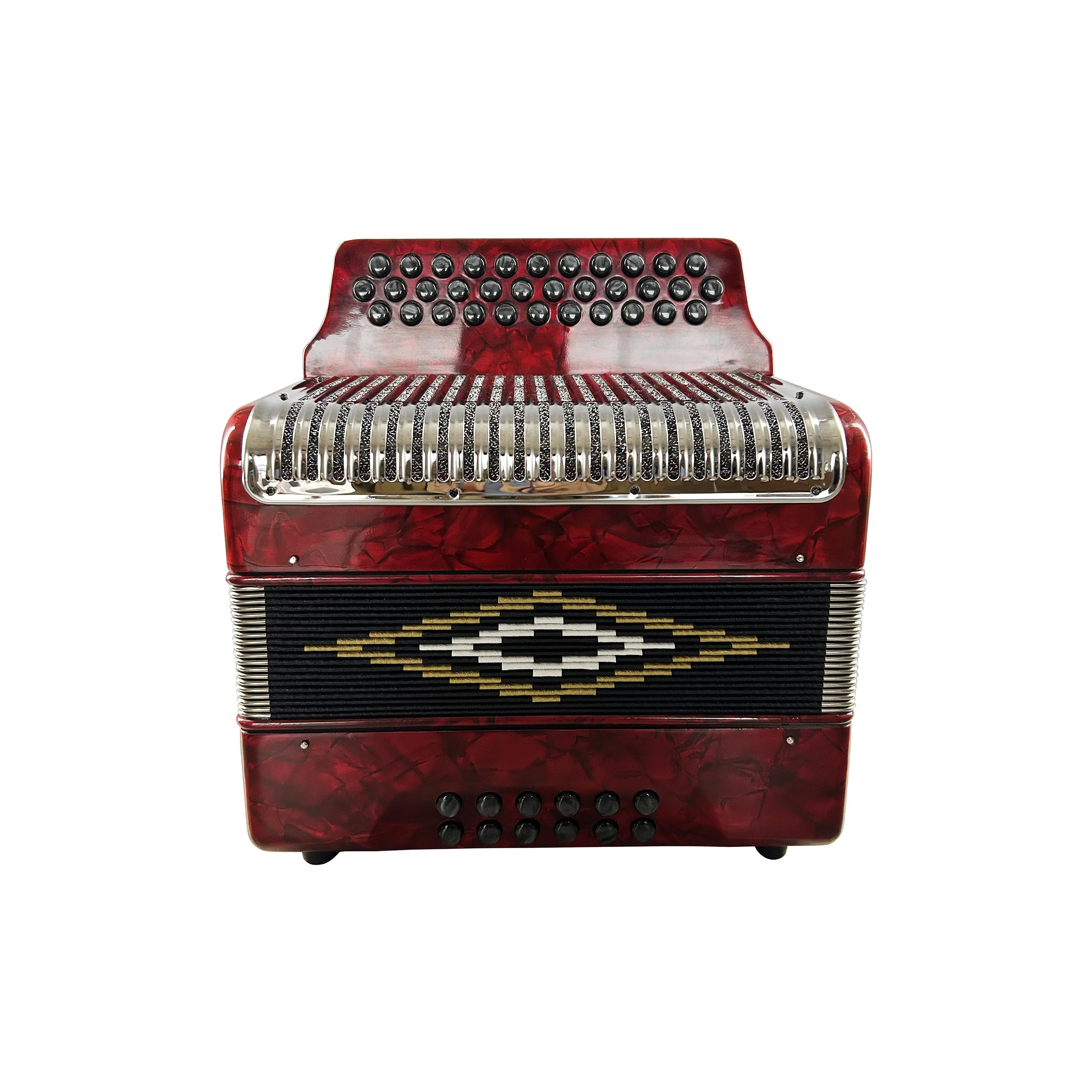 

SEASOUND OEM Professional 34-Button 12-Bass Accordion High Quality Diatonic JB3412 For Student Instrument Red Color