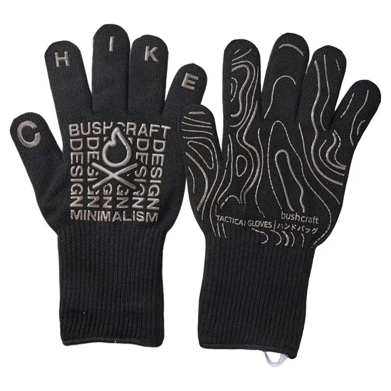 

Barbeque Gloves For Grilling Kitchen Oven Mitts Kitchen Safe Cooking Gloves Non Slip Grip Oven Gloves Non-Slip Long Sleeve Grill