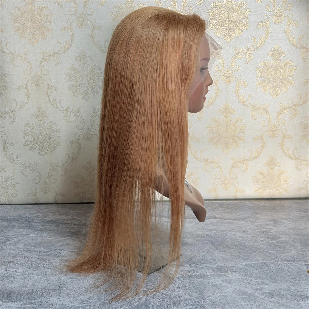 13x6 Ginger Blonde Straight HD Lace Frontal Wig Human Hair Brazilian Pre-Plucked Orange Blonde Long Straight Wigs for Women