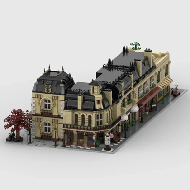Moc Mattoni da costruzione City Street View Modello Classici Tecnologia Modulare Old Street Blocchi Regali Giocattoli di Natale Set fai da te Assemblaggio
