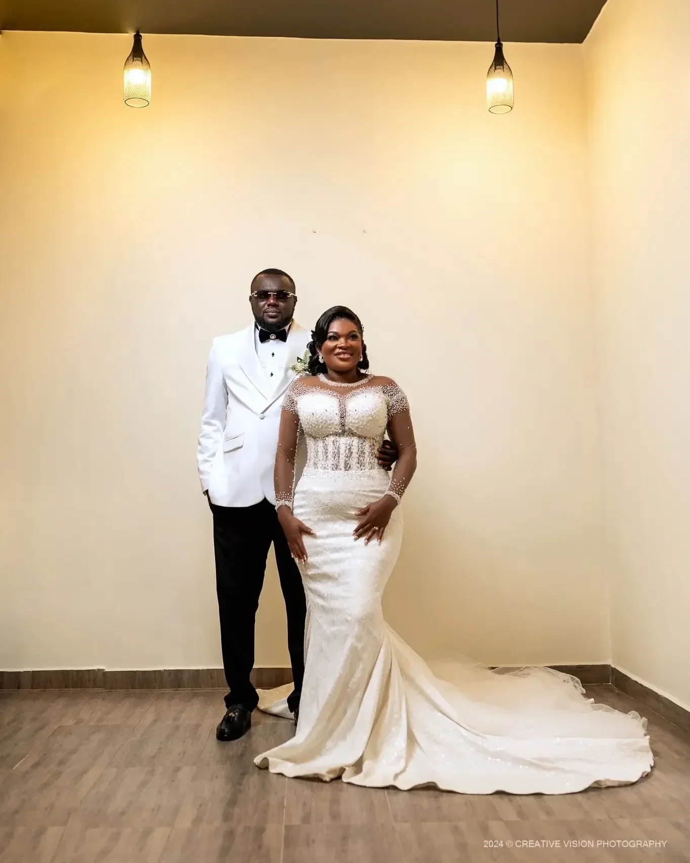 Sur Zhu personnalisé africain Aso Ebi blanc sirène robes de mariée dentelle perlée manches longues Vintage robes de mariée vestidos de novia
