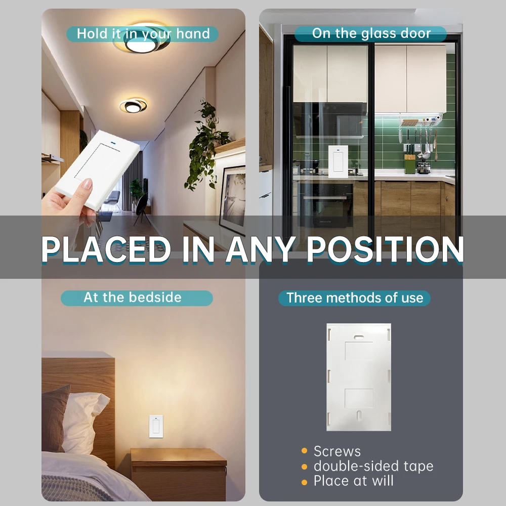 RF433 Wireless Remote Control Outlet Kit, Place the Switch Anywhere, No Wiring Required, Easily Control Hard-to-Reach Appliances