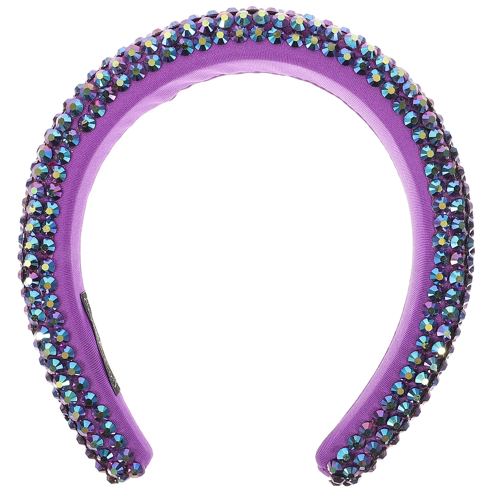 

Baroque Wide Brim Headband Rhinestone Headdress Glamorous Ornate Design Exquisite Craftsmanship Wedding Bridal Accessories Shiny