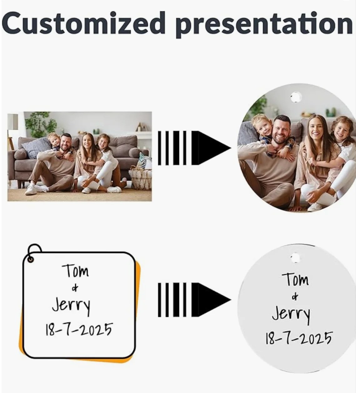 10pcs Custom Keychains with Picture,Personalized Acrylic Photo Keychains,Double-Sided printing Souvenirs Gift Invitation Cards