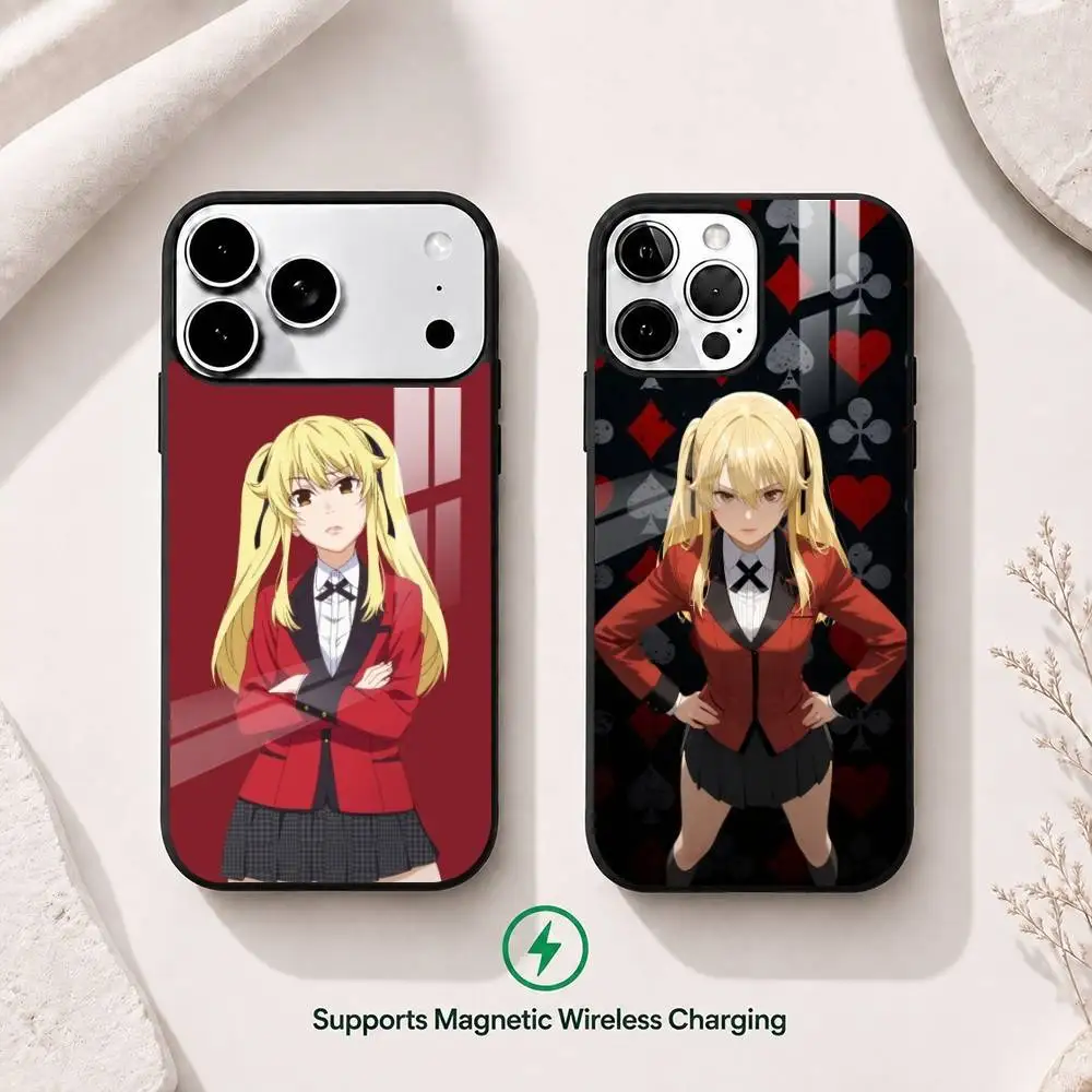 

Mary Saotome Anime Kakegurui Phone Case For iPhone17,16,15,14,13,12,11 Plus,Pro Supports Magnetic Wireless Charging