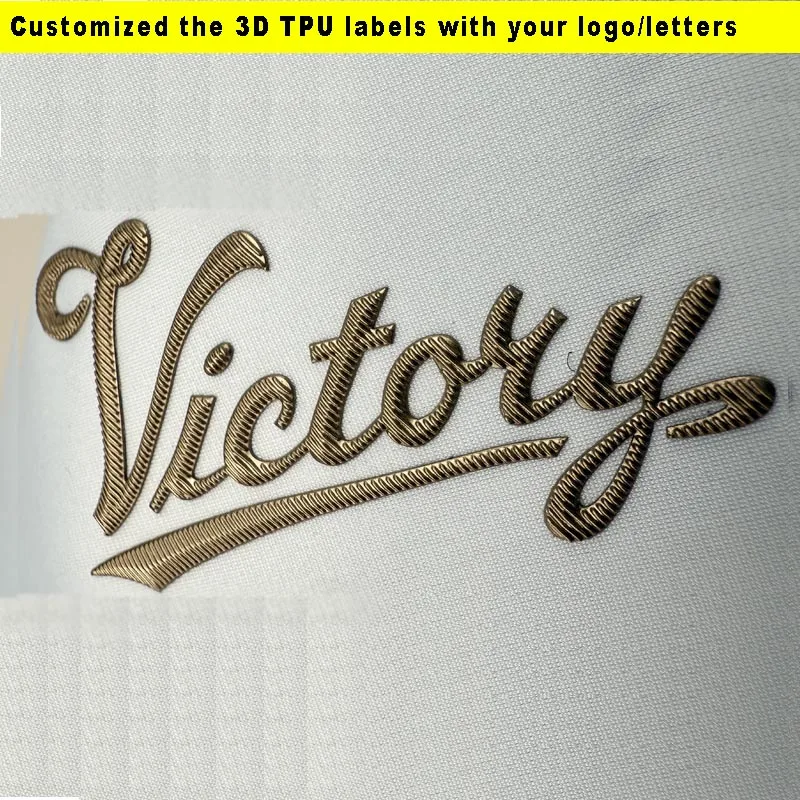100pcs Customized 3D TPU High-Frequency Heat Transfer Printing Clothing Accessories Hot Stamping Factory Embossed Tpu Patch