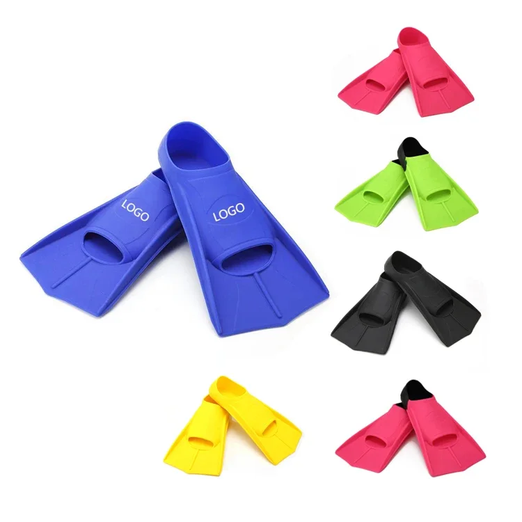 

Swim Training Fins Silicone Professional Scuba Diving Fins Short Men Women Snorkel Swimming Fins Kids Flippers Equipment Set