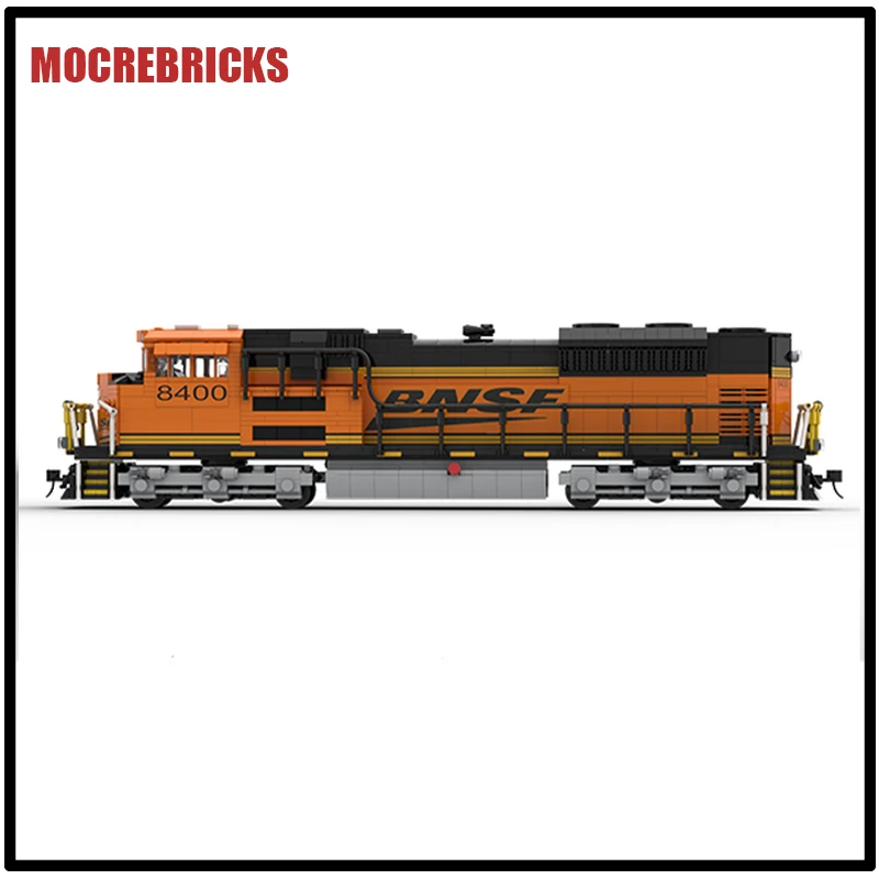 Urban Railway Freight Train 8400 SD70ACE Electric Trains With Power Motor Building Blocks Assembly Bricks Model Kid's Puzzle Toy