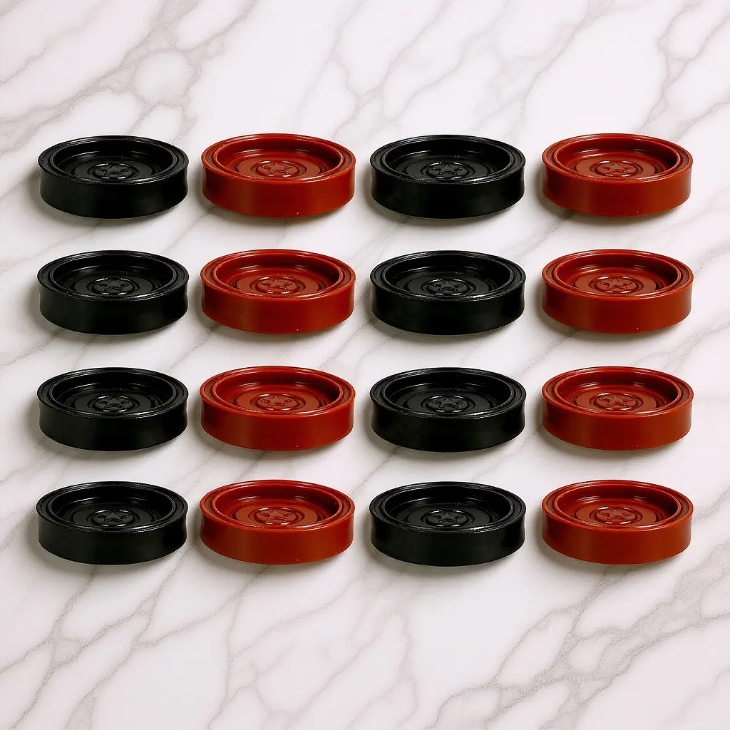 24Pcs Round ABS Pieces Replacement Set for Board Games Backgammon Accessories Unique Stylish Game Pieces