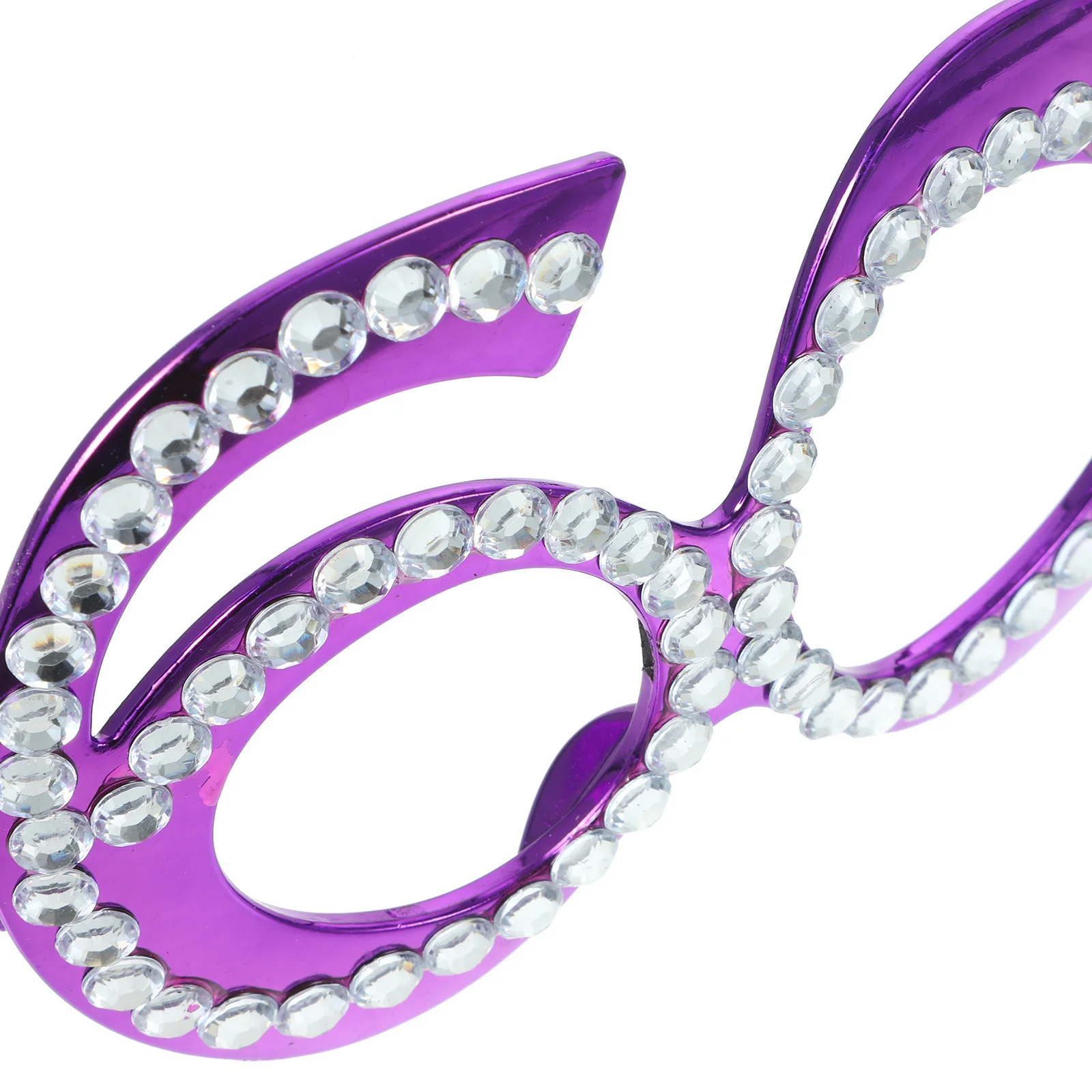 

1Pair Birthday Glasses Rhinestone Decor 60 Years Old Party Photo Prop Funny Costume Eyewear Celebration Accessory