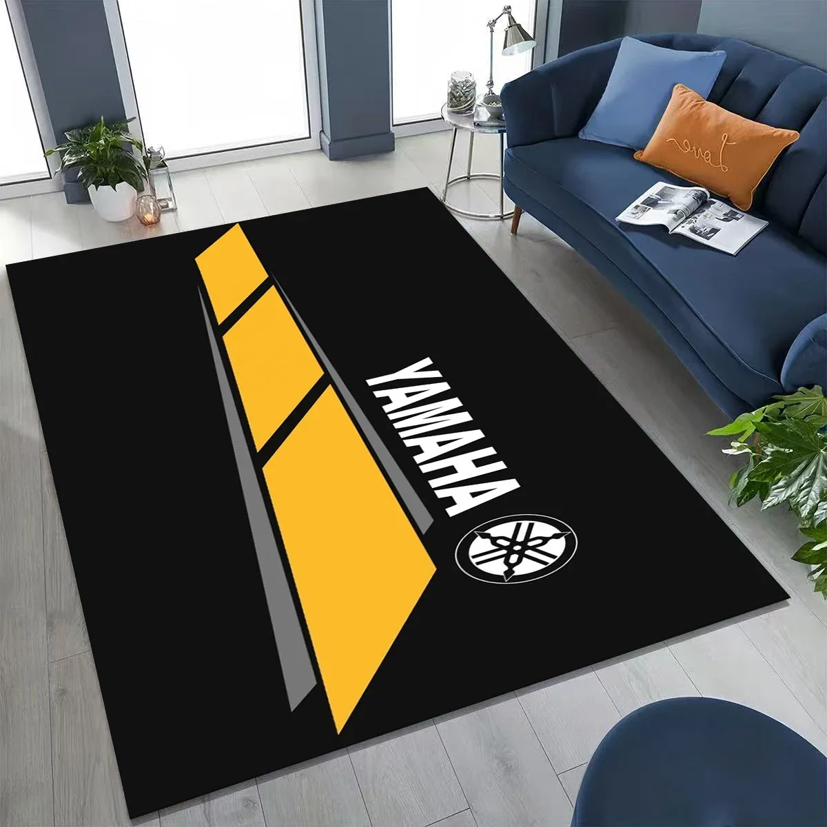 HD Vintage Y-Yamahas Racing Car Garage Carpet Rug for Bedroom Living Room Sofa Home Doormat Decor, Large Non-slip Floor Mat