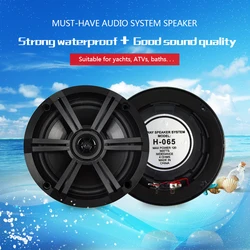 GUZAR 6.5inch 240Watts Marine Waterproof Speakers Motorcycle For ATV UTV SPA Golf Boat UV-Proof Outdoor Music Speaker